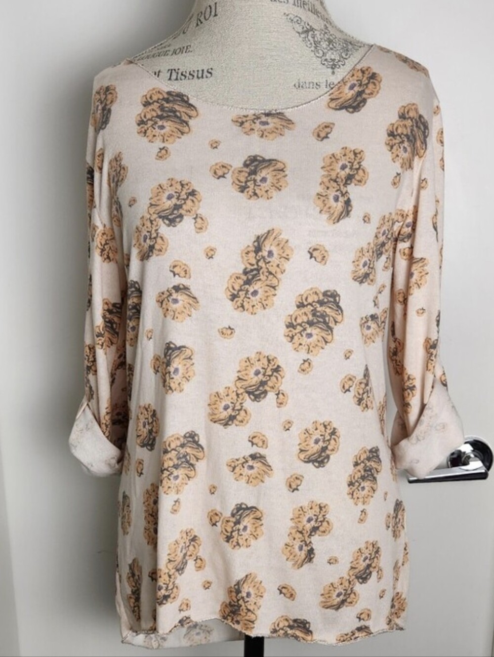 Italian Floral Knit 2 Way Sweater Top